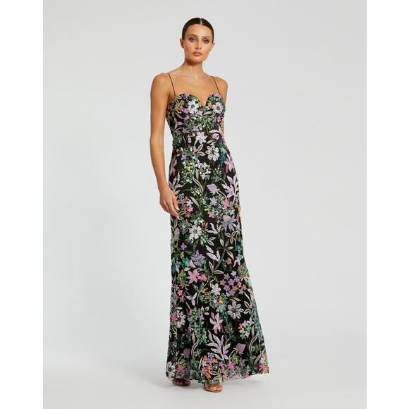 MAC DUGGAL SEQUIN EVENING DRESS 49827